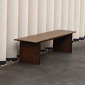 Architectural Wooden Park Bench with Galvanized Steel Base——Urban U003