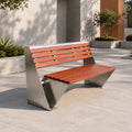 Premium Stainless Steel Wooden Landscape Bench——Horizon H003